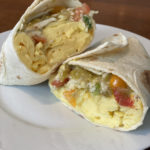 Scrambled Egg Sandwich in a flour tortilla